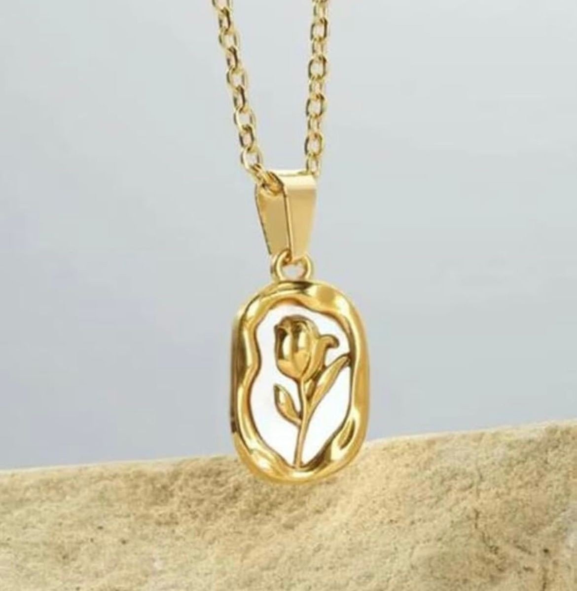 The Vintage Tulip Medallion Necklace