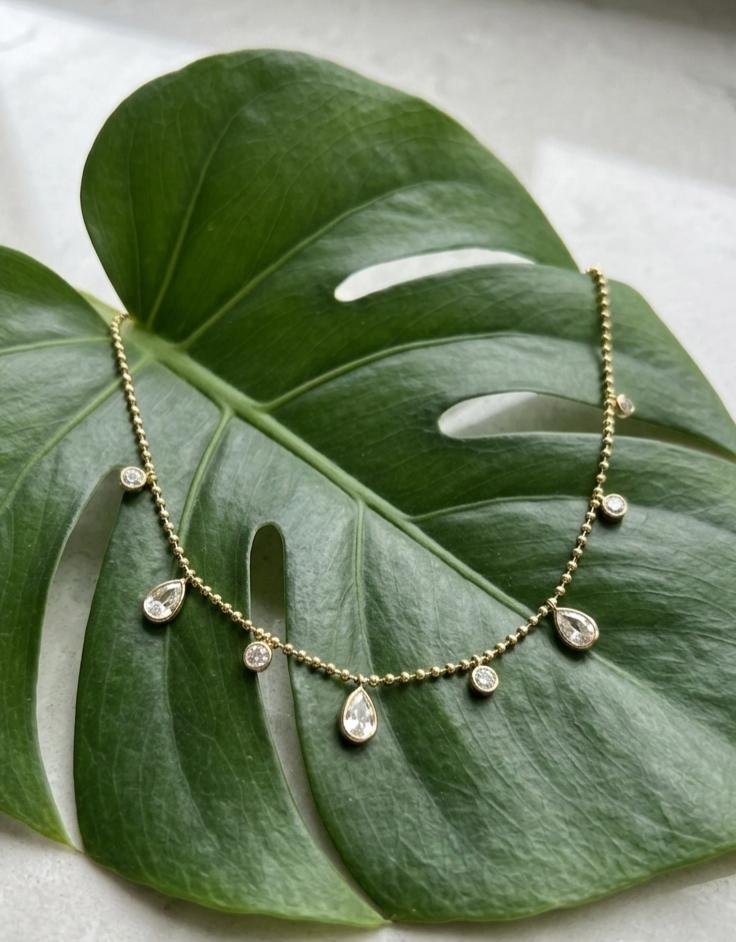 Dewdrop dazzle anklet