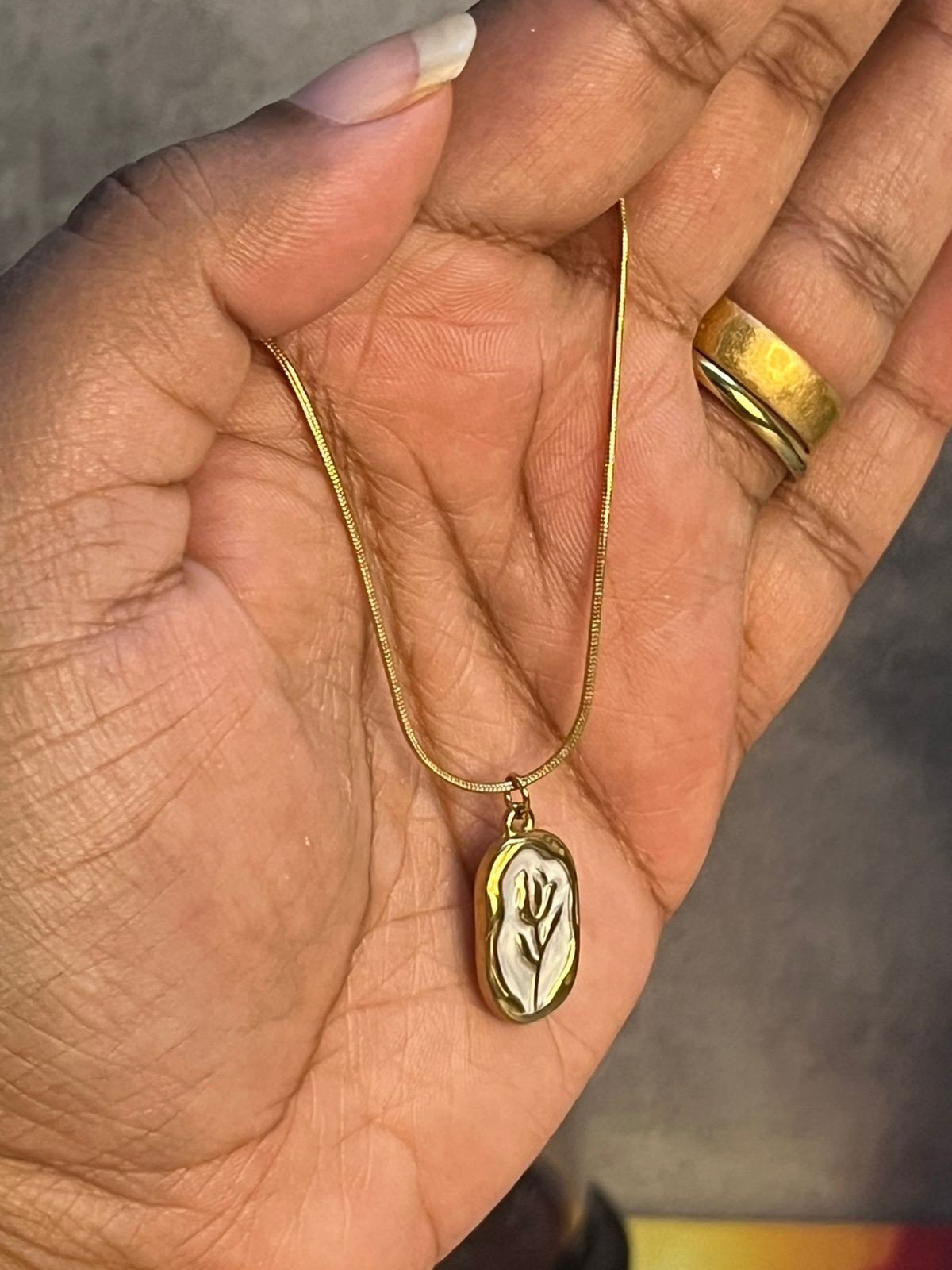 The Vintage Tulip Medallion Necklace