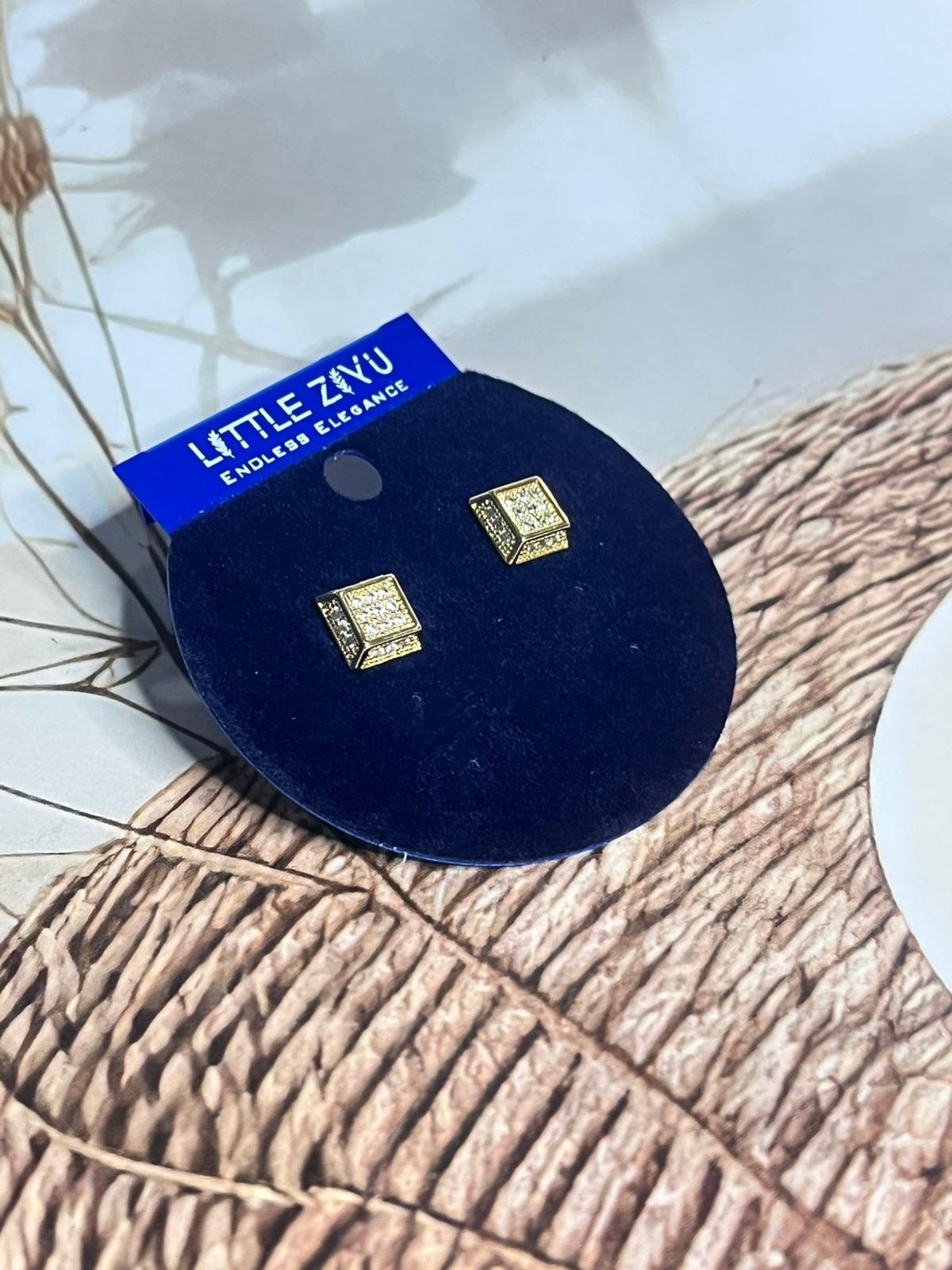 Diamond replica stud earrings for woman