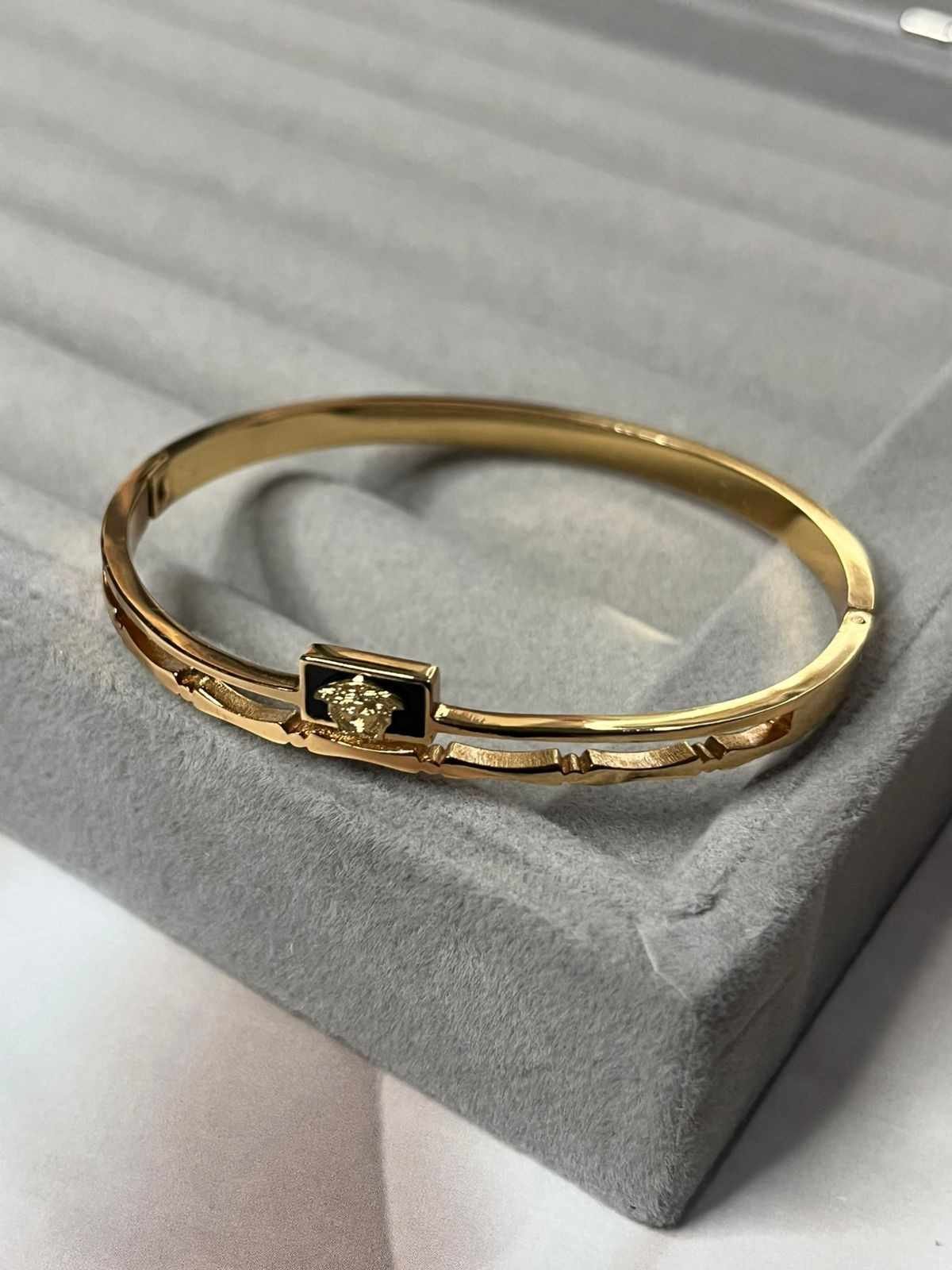 Golden Medusa Bangle
