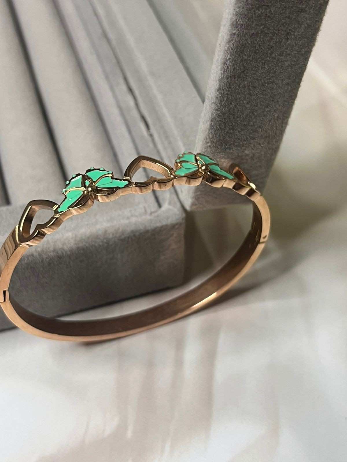 Mint Butterfly Bangle