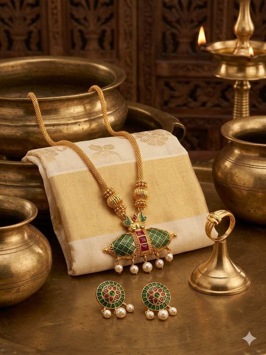The Emerald Palatial Pendant Set.