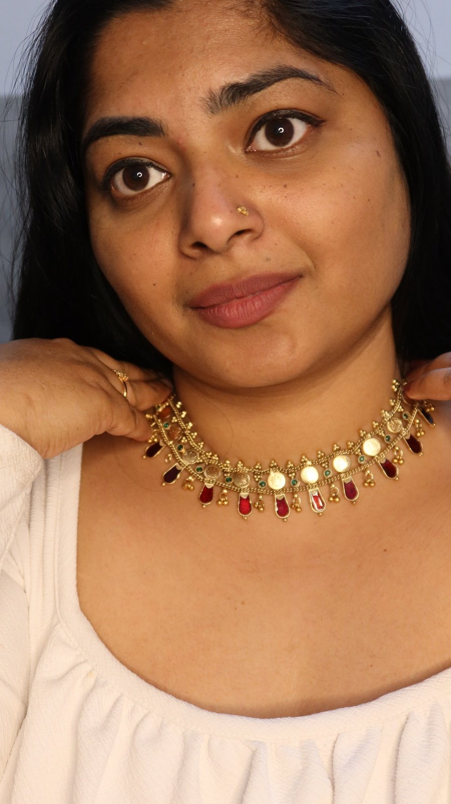 Kanakam choker(maroon) image 2