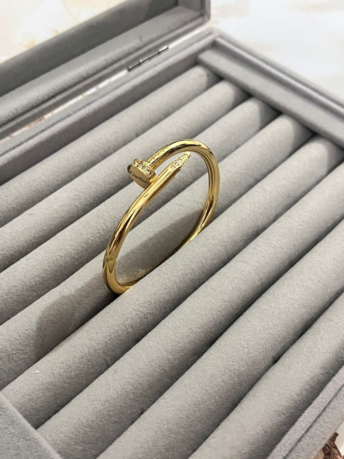 Diamond Encrusted Nail Bangle(Baby Size) image 3