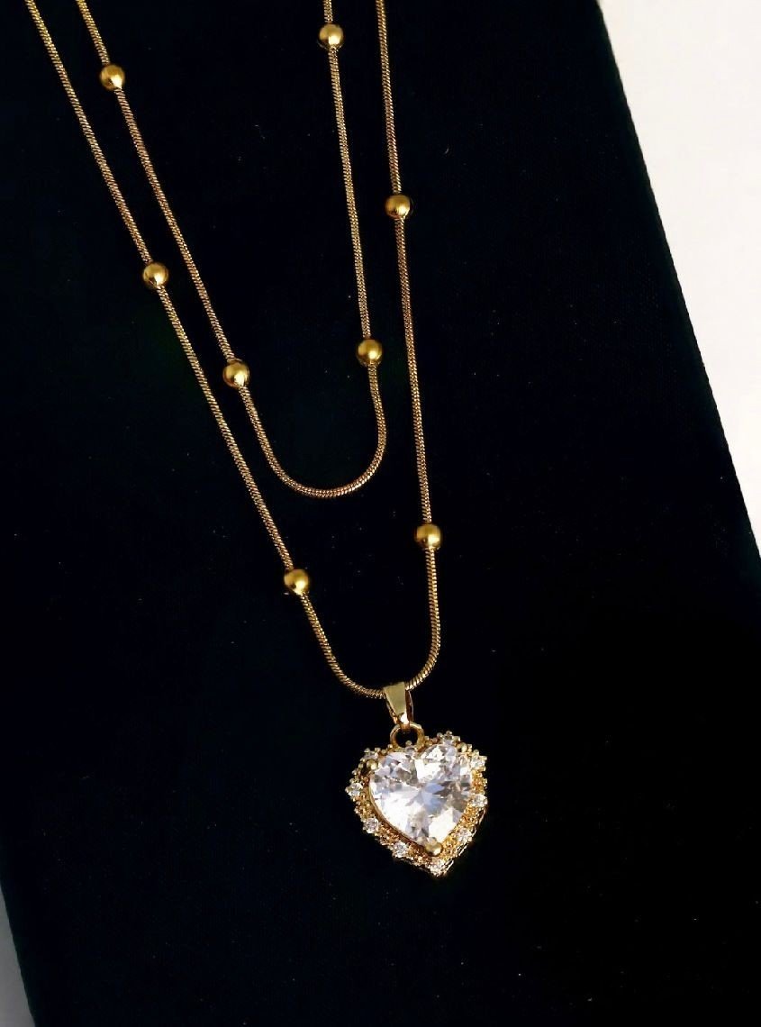 The Amara Heart Layered Necklace image 3