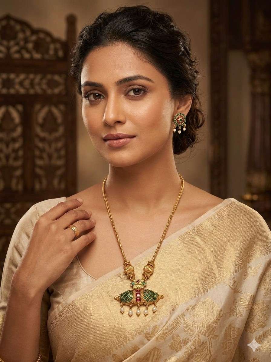 The Emerald Palatial Pendant Set. image 2