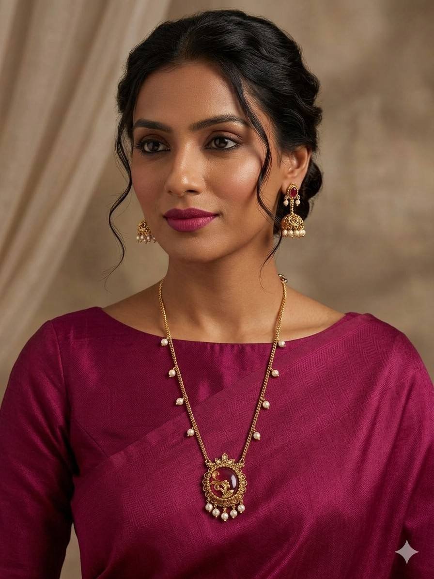 Peacock Heritage Pendant Set. image 2